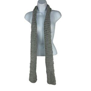 Handmade Gray Crochet Scarf